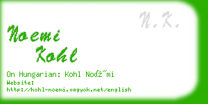 noemi kohl business card